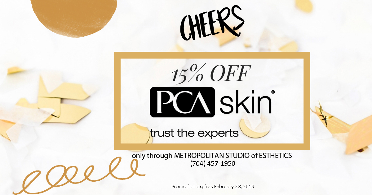 PCA Skin PROMO! Cheers! Metropolitan Studio of Esthetics